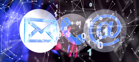 Poster - mail communication support contact concept service