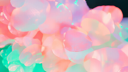 Poster - Dreamy abstract background in soft pink and pale green hues for creative design