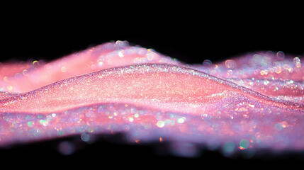 Poster - Dreamy pink and silver bokeh light background for festive designs