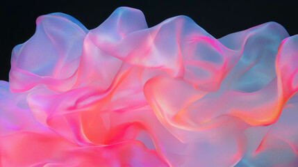 Poster - Flowing organic pink light pattern for creative design and decoration