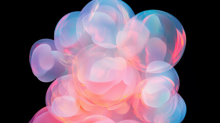 Fototapete - Abstract pastel flora with pink light gradient for creative design