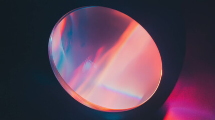 Poster - Abstract pink light refraction art for modern design and decor