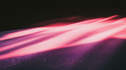 Poster - Pink iridescent dust background with ethereal light effects for design projects