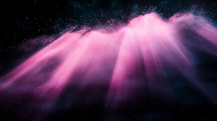 Poster - Dreamy pink glow with iridescent dust for elegant background design