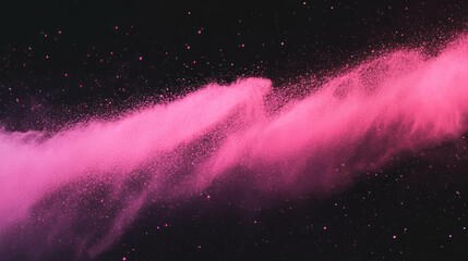 Poster - Ethereal pink light background with iridescent dust for elegant design