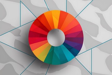 Leinwandbilder - Bright color circle and round element minimal geometric abstract background for posters covers banners brochures websites