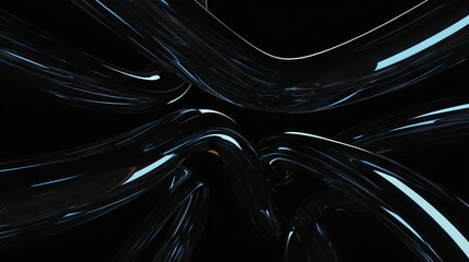 Poster - Abstract geometric pattern of interwoven pipes creating a futuristic background design