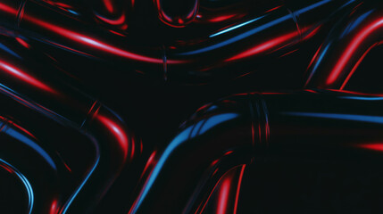 Poster - Abstract geometric pipe background with futuristic lighting for design projects
