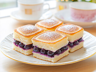 Wall Mural -  blueberry dorayaki