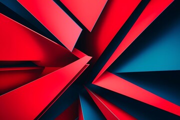 Leinwandbilder - Abstract modern gradient red and blue geometric background vectorb