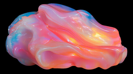 Poster - Vibrant marbled plastic abstract design with swirling colors