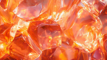 Poster - Vibrant polished orange gemstone texture for artistic background design