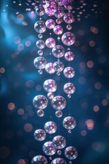 Poster - colorful bubbles suspended in sparkling water create a mesmerizing underwater display at a magical e