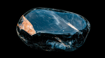 Poster - Shiny polished stone with natural mineral texture background