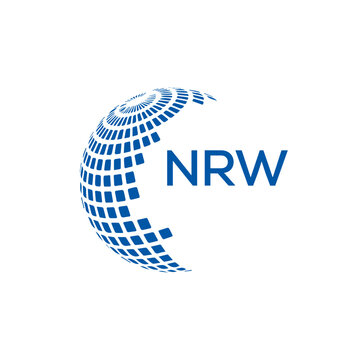NRW creative minimalist letter logo.