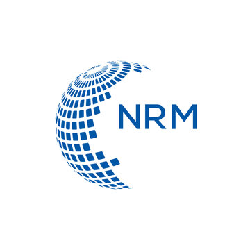 NRM creative minimalist letter logo.