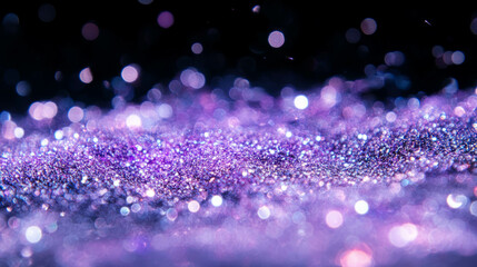 Poster - Enchanting purple bokeh with dark shades for elegant design