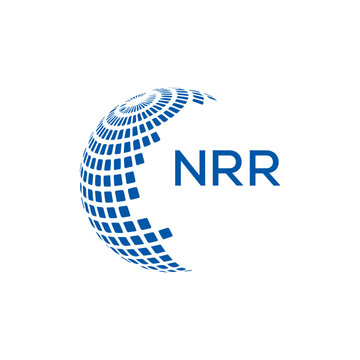 NRR creative minimalist letter logo.