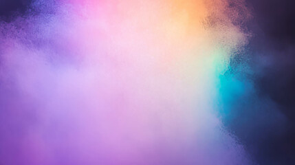 Poster - Vibrant rainbow light emanating through dark fog creates dreamy atmosphere