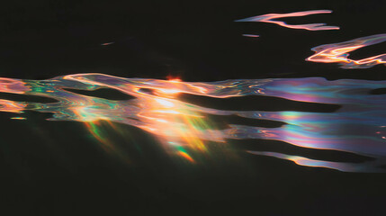 Fototapete - Colorful abstract rainbow light reflection background for creative design