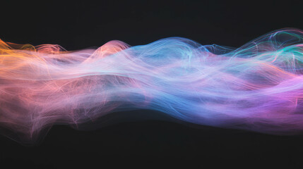 Poster - Ethereal rainbow light and smoke effect for creative design and background use