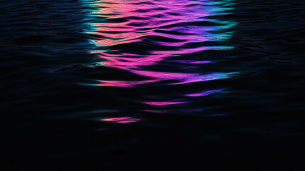 Poster - Colorful rainbow reflection on water surface, perfect for abstract backgrounds