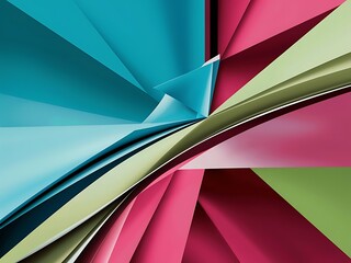 Poster - Geomatric creative background design with modern and bright color vector illustration