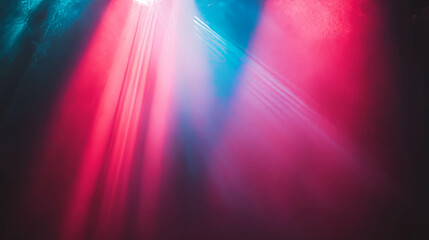 Poster - Vibrant abstract background with red and blue light beams for creative design use