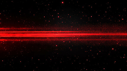 Poster - Cosmic red light and dust background with starry night effect for digital art or design