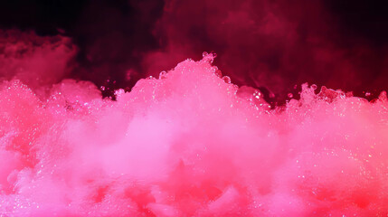 Poster - Vivid red and pink light combined with rosy hues for creative design and visual background
