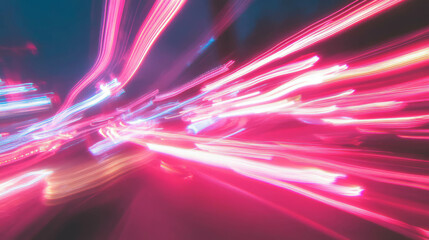 Poster - Abstract red light streaks creating dynamic shapes for artistic backgrounds