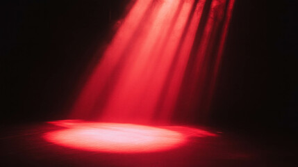 Poster - Atmospheric red light rays creating a dramatic scene for event design and background decoration