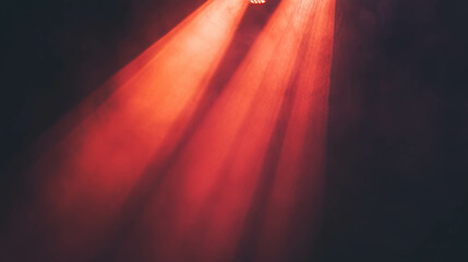 Aufkleber - Dramatic red light beams illuminating dark background for artistic design