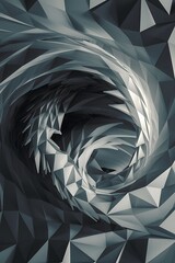 Poster - Abstract gray low poly triangle background