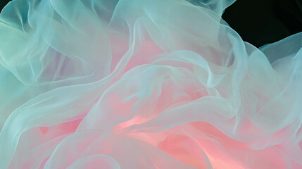 Poster - Ethereal blend of smoke and soft fabric for creative design concepts