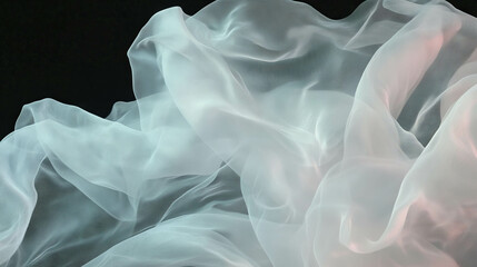 Poster - Ethereal smoke and soft fabric abstract design for artistic backgrounds