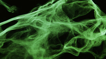 Aufkleber - Ethereal green smoke abstract background for creative design and art projects