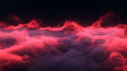 Poster - Warm and inviting smoke background with vibrant red hues for atmospheric designs