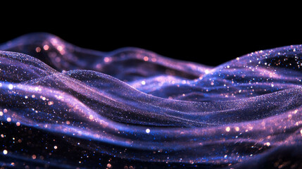 Poster - Elegant smoke waves with glitter particles for design and poster backgrounds