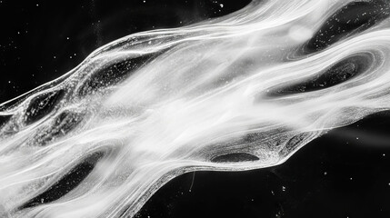 Poster - Abstract soap streaks and shapes flowing on dark background