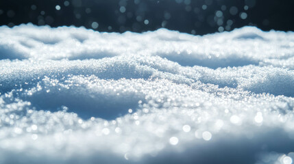 Poster - Snowy winter texture with sparkling light effect for seasonal design