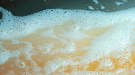 Poster - Clean foam and soap streak background for hygiene and freshness concepts