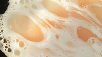 Poster - Abstract background of soap streaks and bubbles creating a clean and fresh aesthetic