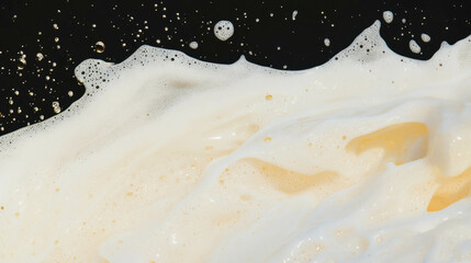 Poster - Dynamic background of sudsy soap streaks against a dark canvas