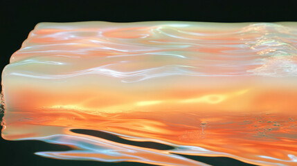 Poster - Iridescent soap surface with subtle streak patterns for modern design and background use