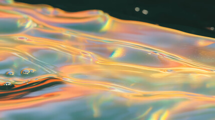 Poster - Vibrant iridescent soap streaks background for design and decoration
