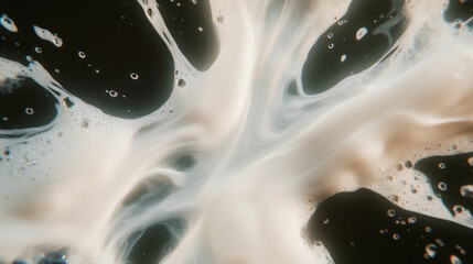 Poster - Abstract soapy streaks background with central emanation for modern design