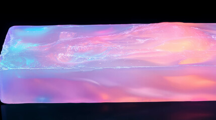 Poster - Vibrant soap streaks background with multicolored illumination for creative design