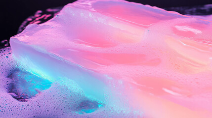 Poster - Vibrant soap streaks against illuminated background for creative design