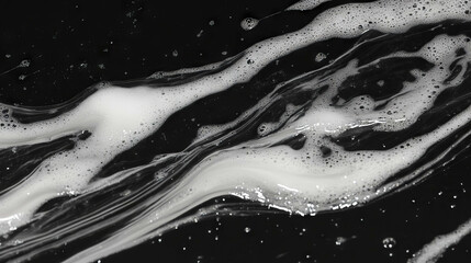 Poster - Abstract soap streaks on water surface for cleanliness concept and design
